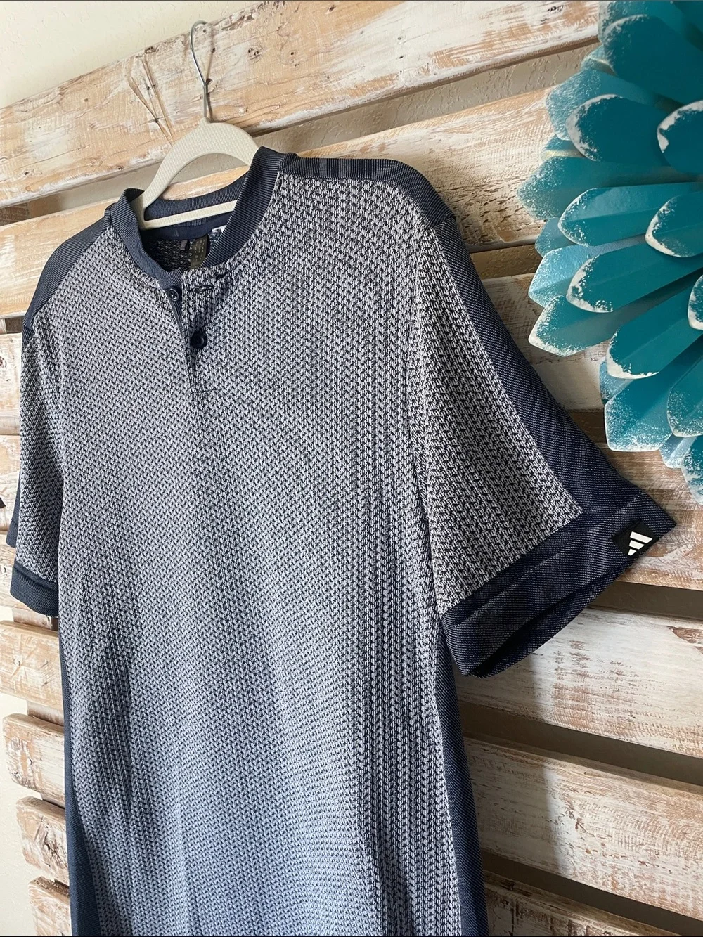 adidas Ultimate365 Tour Textured Primeknit Golf Polo Shirt Size Small